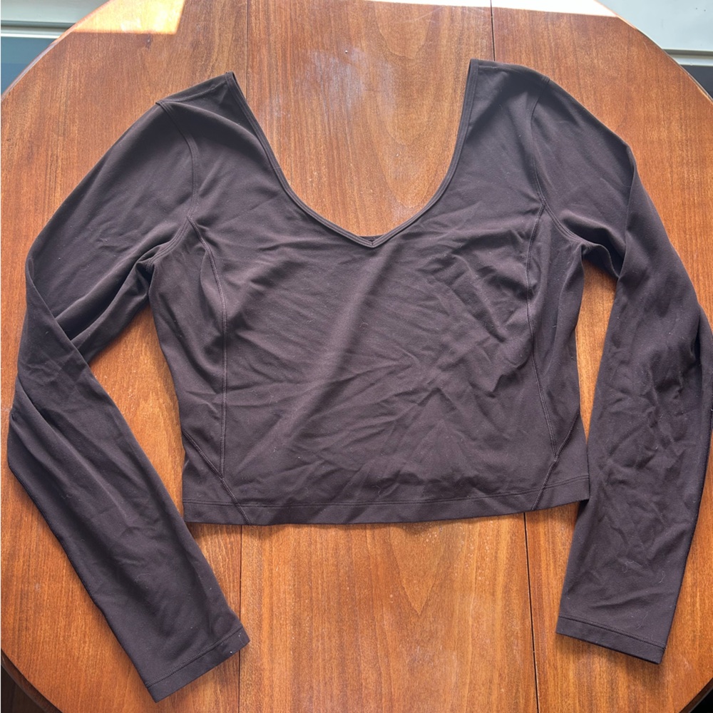 Lululemon Brown Align Long Sleeve Crop Top - 10